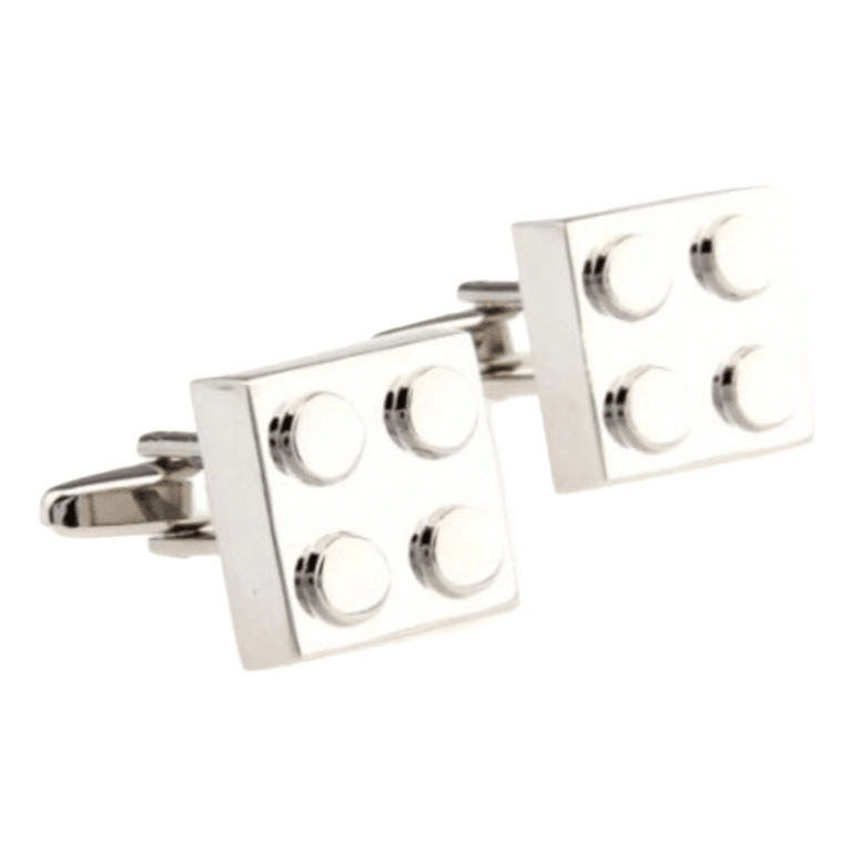 Silver Square Spot Cuff Links