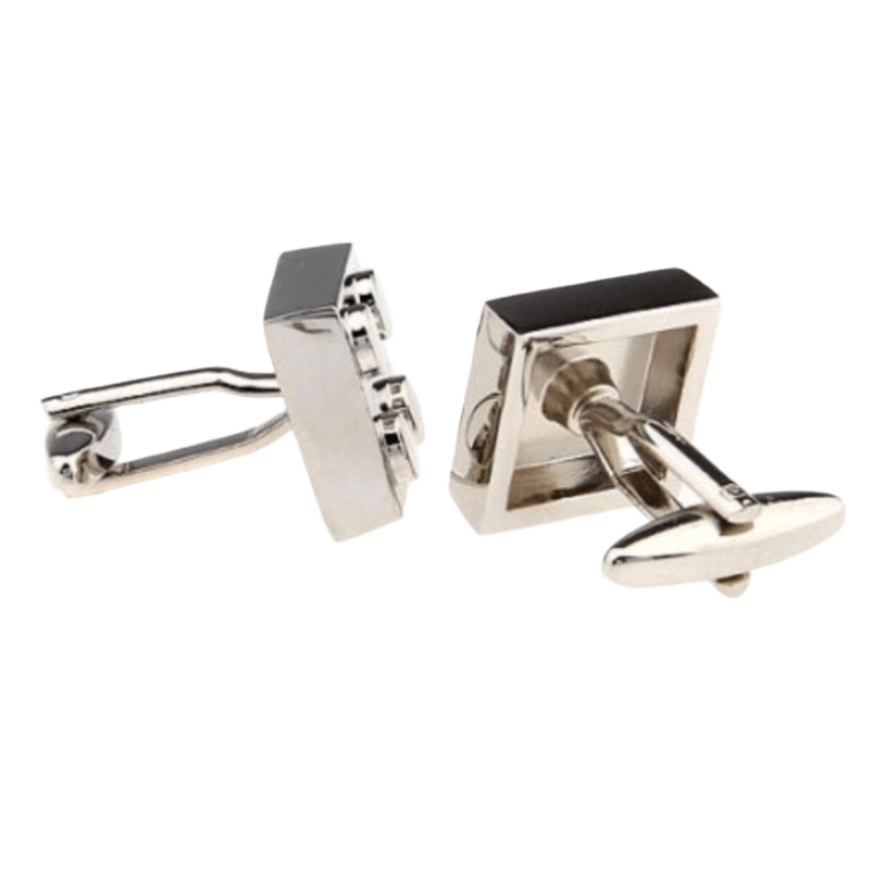 Silver Square Spot Cuff Links