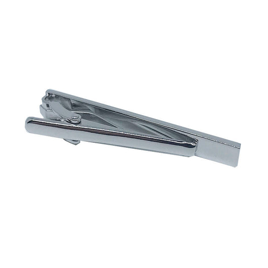a silver plated mens tie clip