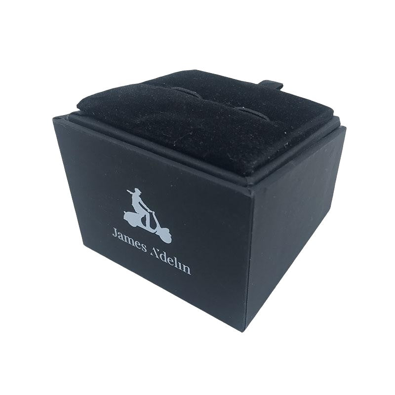 Silver Square Matt Plain Cuff Links