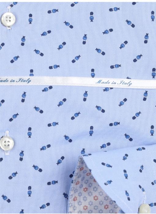 Sky Blue Soldier Oxford Weave Italian L/S Shirt
