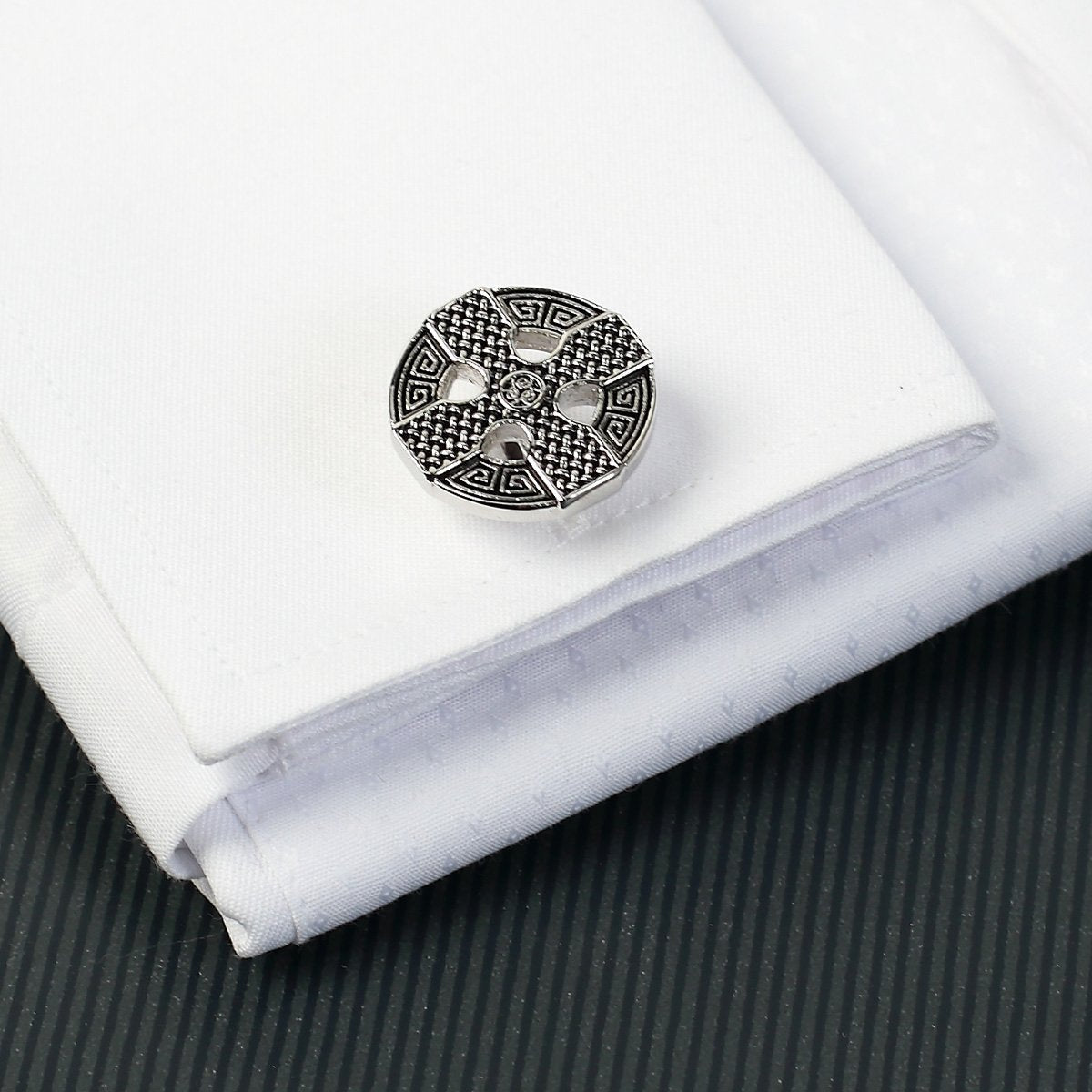 James Adelin Silver Vintage Cross Cuff Links