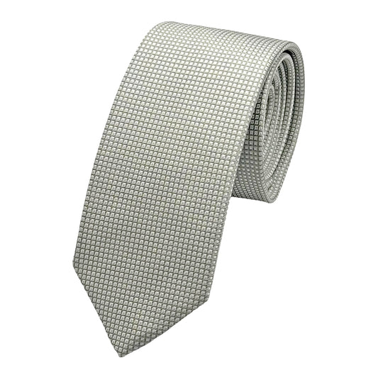 Beige Italian Mens Silk Textured Weave Neck Tie