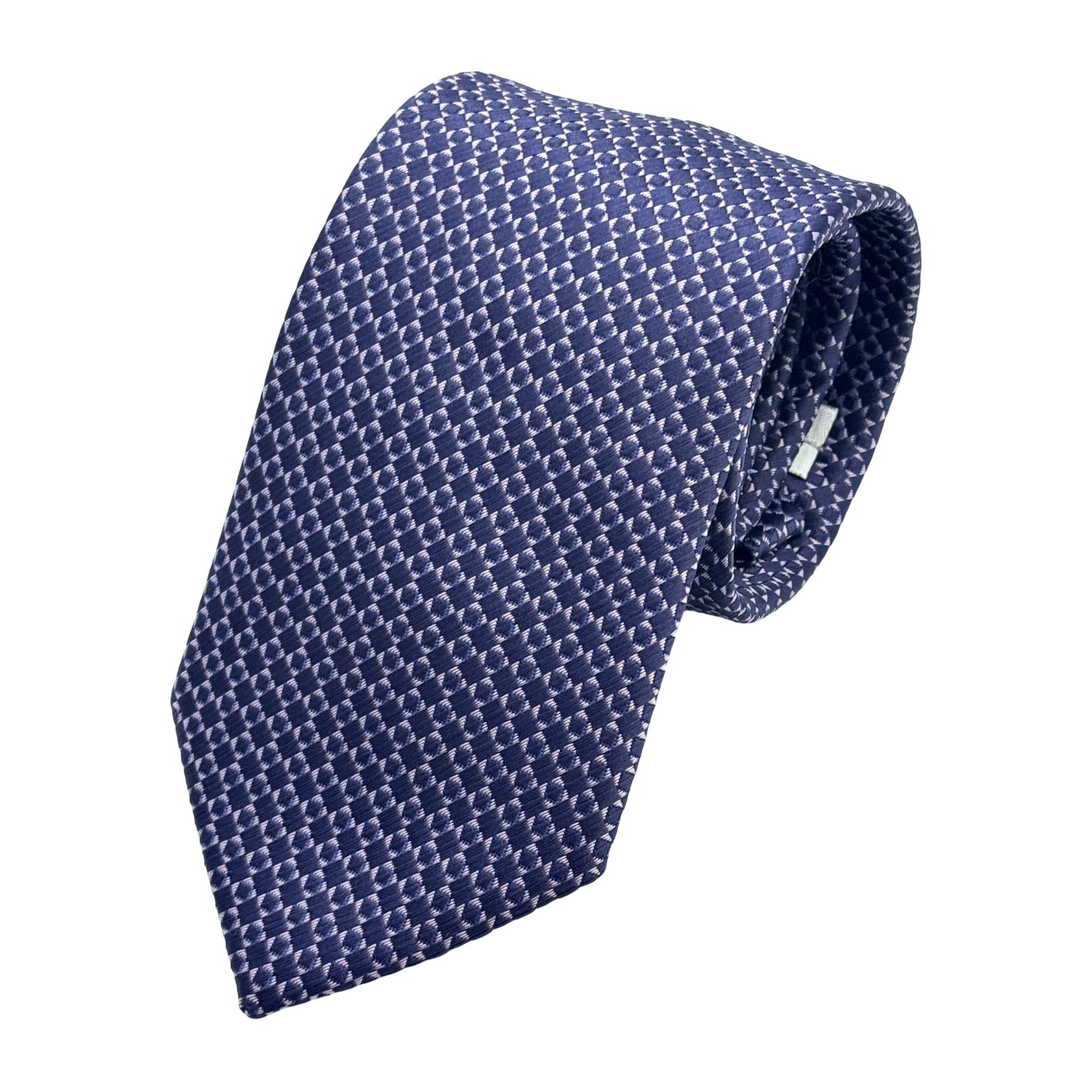 Purple Mens Italian Silk Geometric Weave Neck Ties