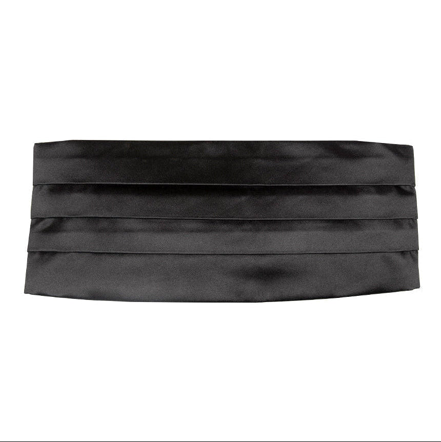 Black Tuxedo Satin Cummerbund