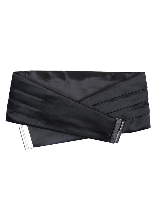 Black Tuxedo Satin Cummerbund