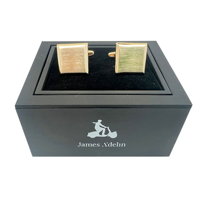 Gold Shaded Square Cuff Links