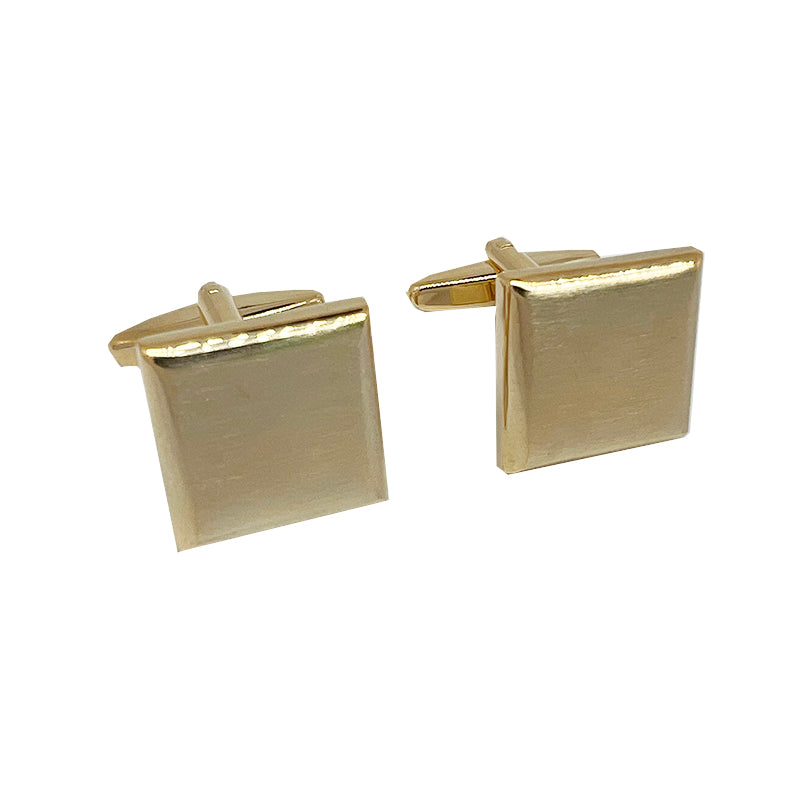 Gold Shaded Square Cuff Links
