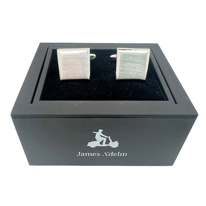 Silver Shaded Square Cuff Links