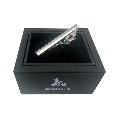 Silver Concave Tie Bar