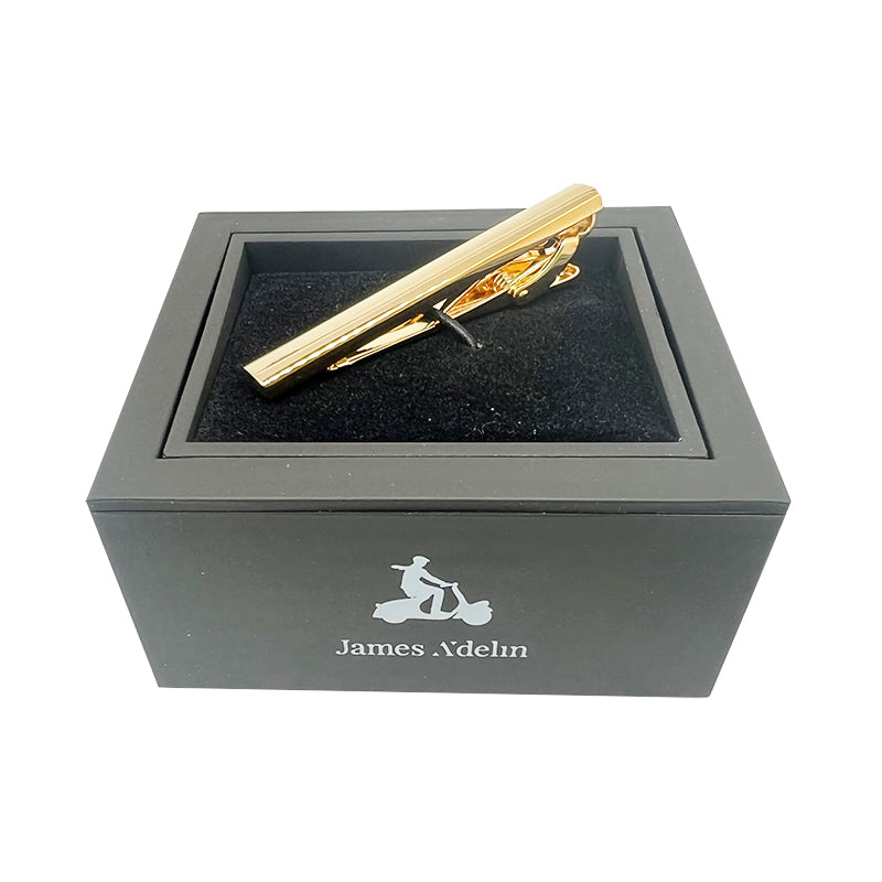 Gold Concave Tie Bar