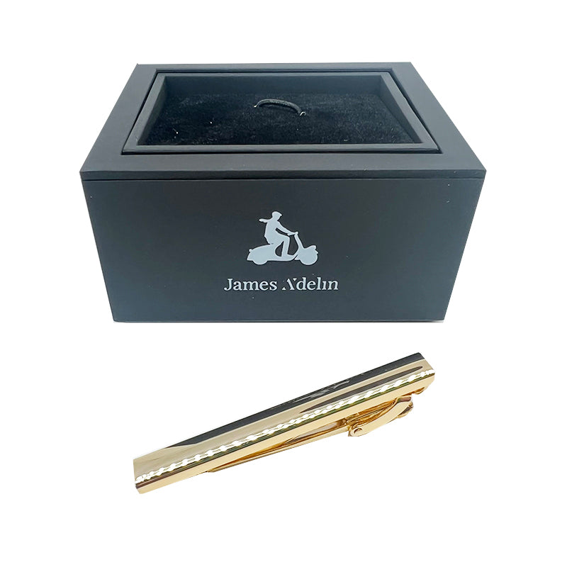 Gold Concave Tie Bar