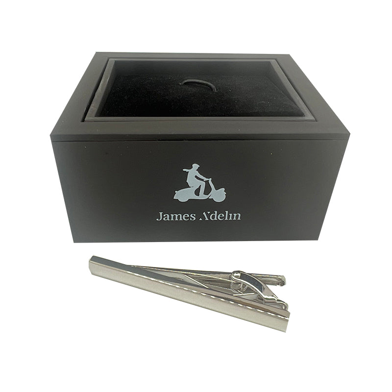 Silver Concave Tie Bar