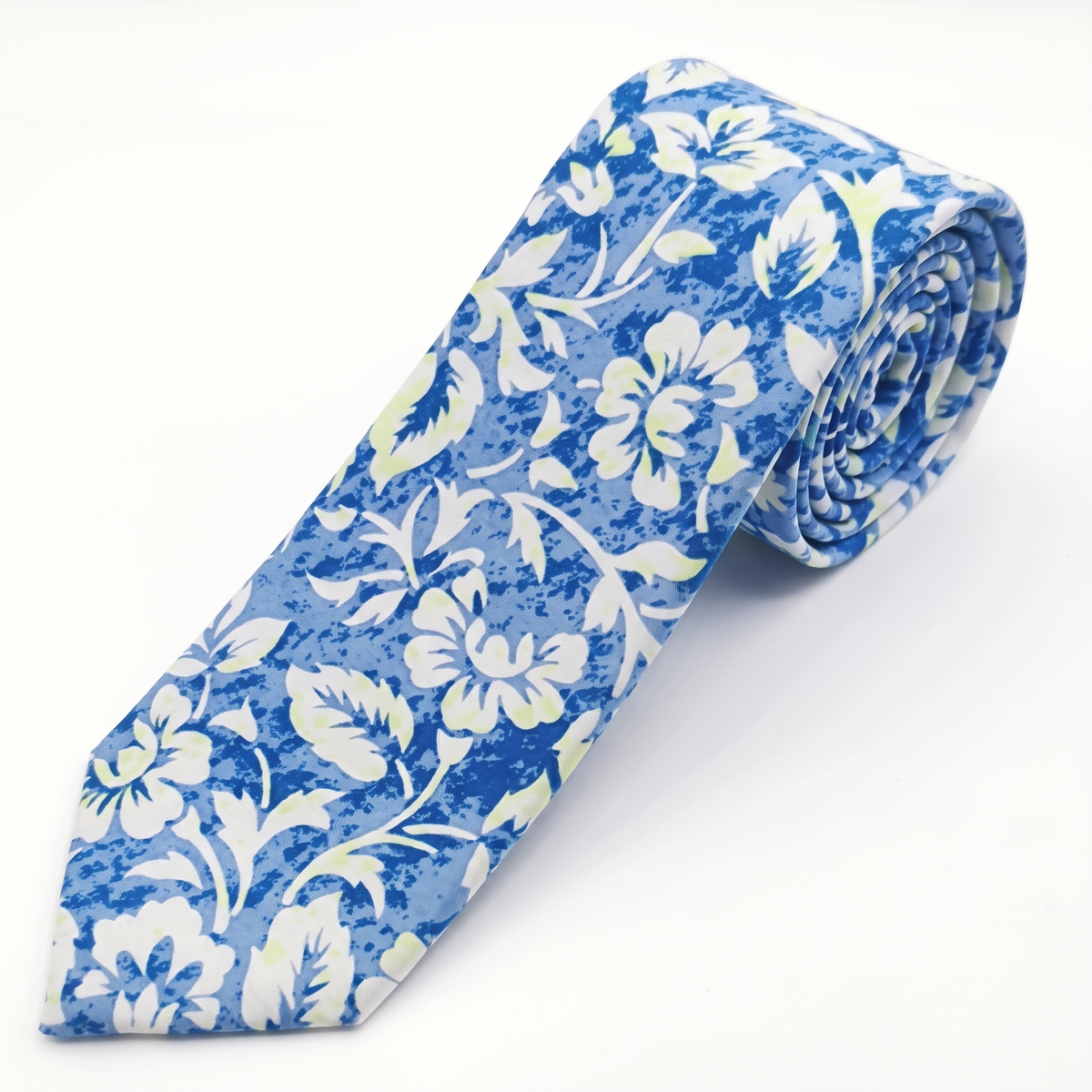 Garden Floral Tie- Blue