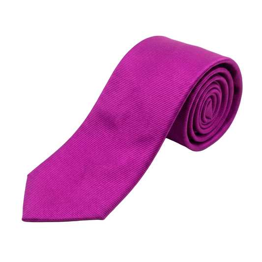 Magenta Silk Twill Weave Neck Tie