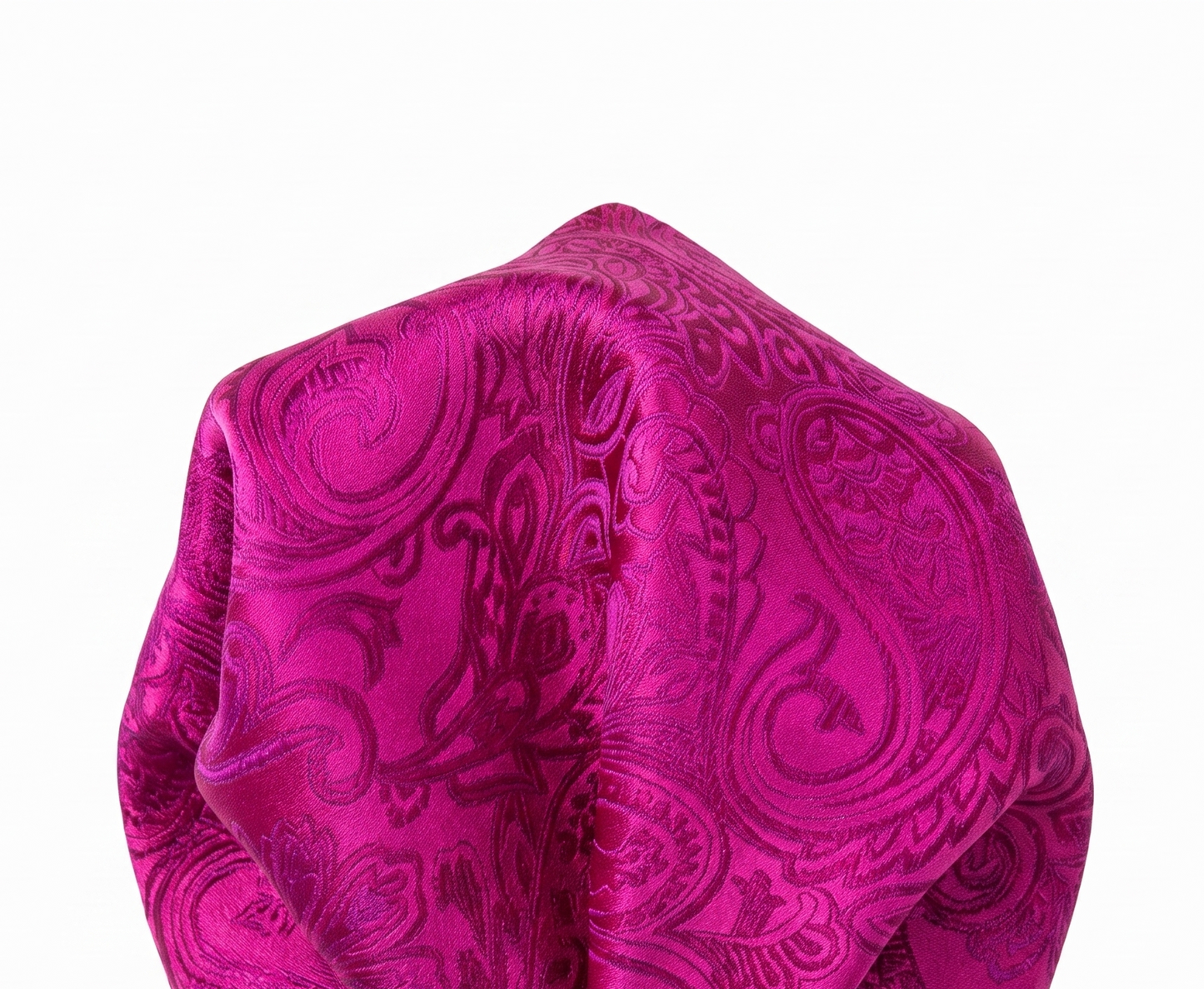 Magenta Pure Silk Paisley Weave Pocket Square