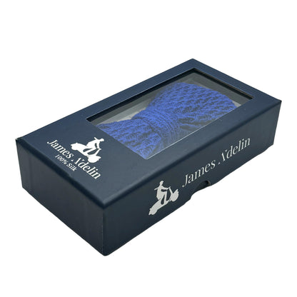 Royal Blue Luxury Mens Italian Textured Cotton Knitted Bow Ties