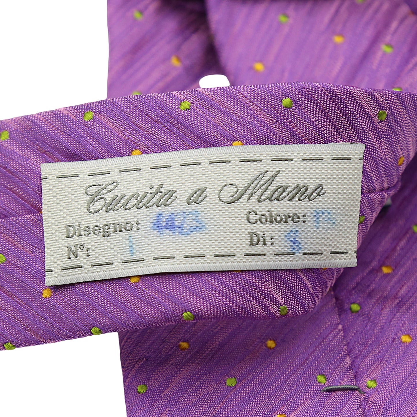 Purple Mens Italian Pure Silk Textured Spotted Weave Neck Tie