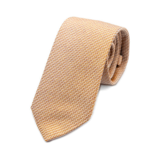 Soft Orange Italian Subtle Textured Silk Neck Tie