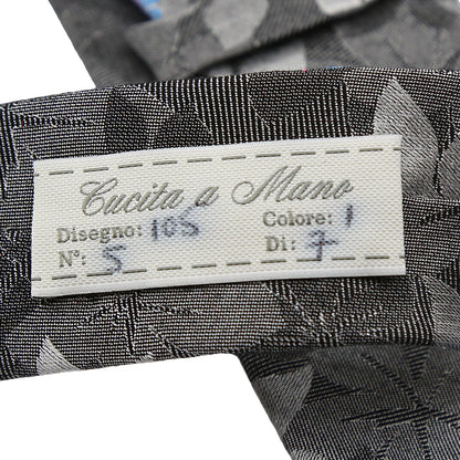 Charcoal Mens Italian Pure Silk Floral Neck Ties
