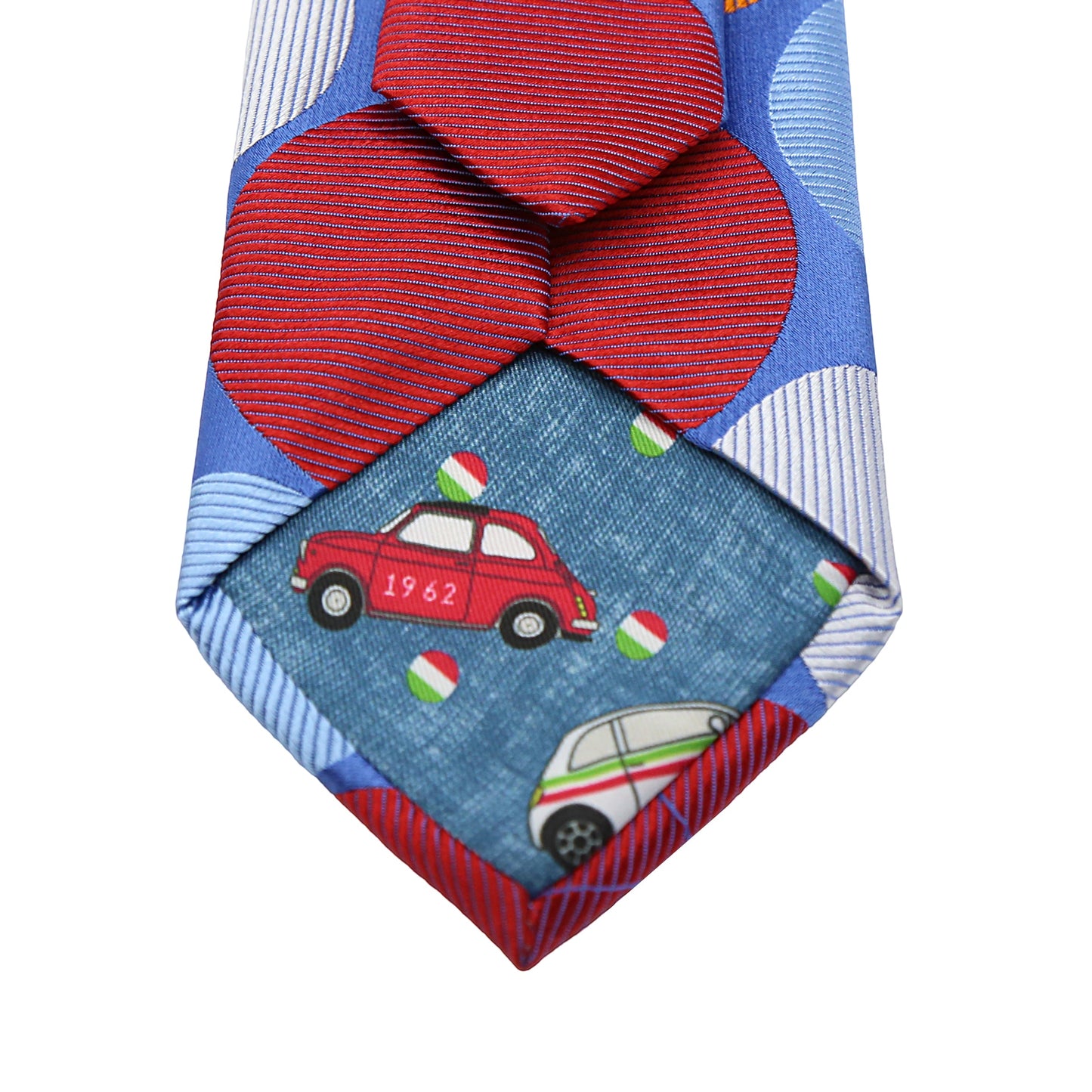 Sky Mens Italian Pure Silk Satin Coloured Circles Neck Ties