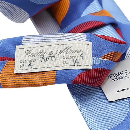 Sky Mens Italian Pure Silk Satin Coloured Circles Neck Ties