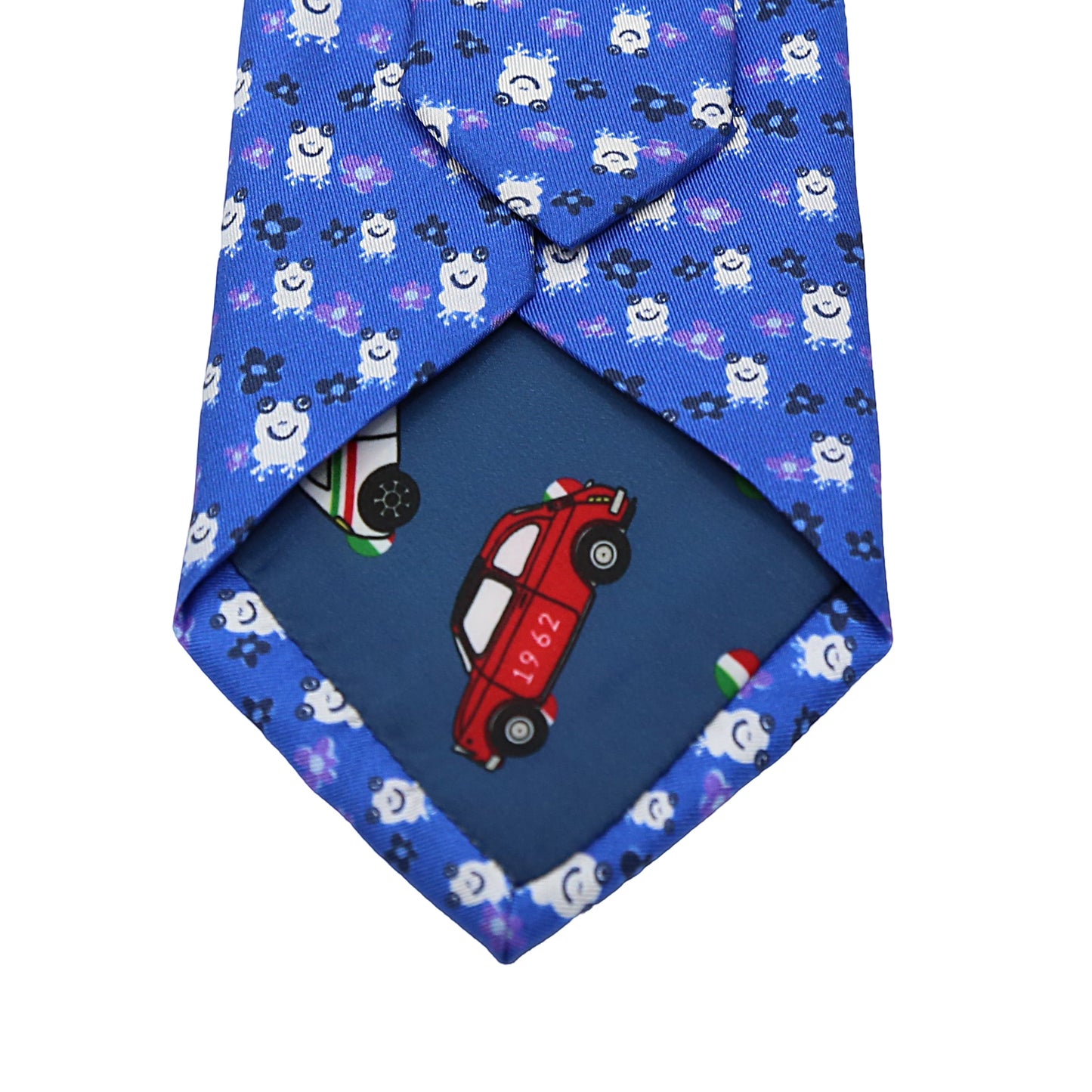 Royal Mens Italian Pure Silk Printed Frogs and Flowers Neck Ties