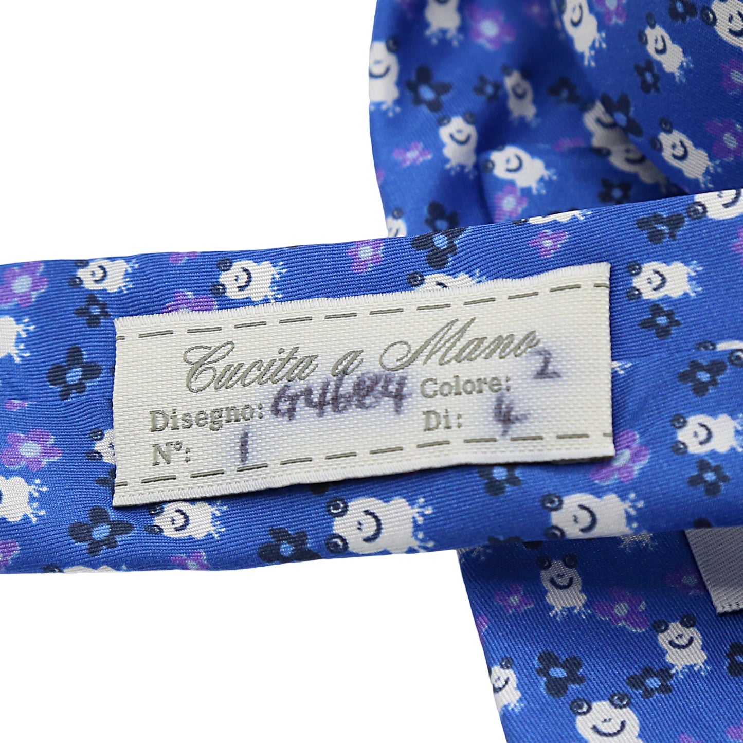 Royal Mens Italian Pure Silk Printed Frogs and Flowers Neck Ties