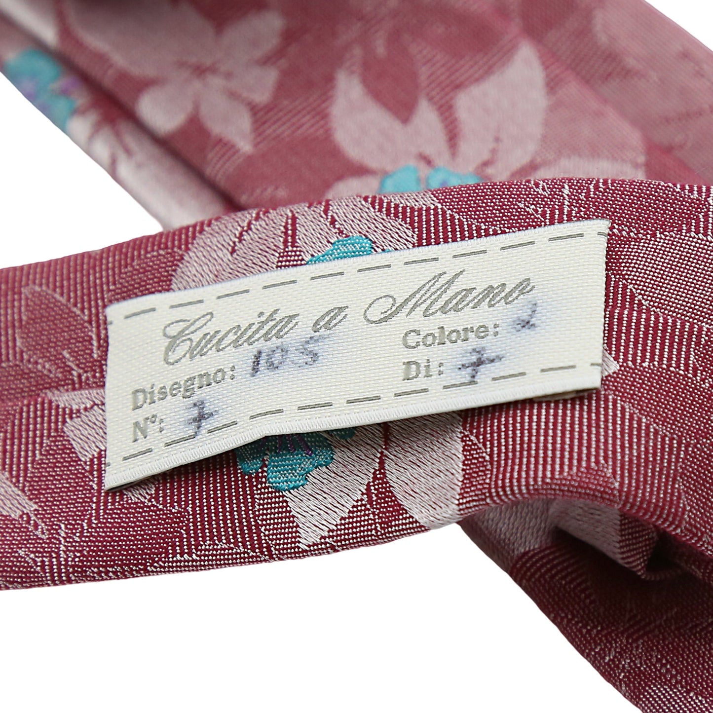 Magenta Mens Italian Pure Silk Floral Neck Ties