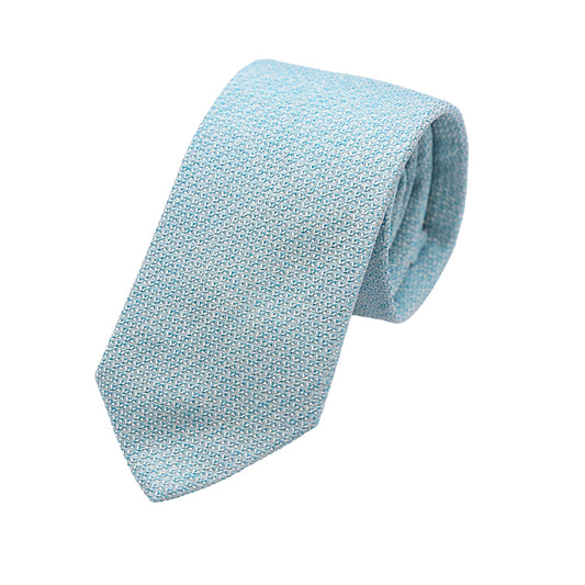 Aqua Mens Italian Pure Silk Geometric Neck Ties