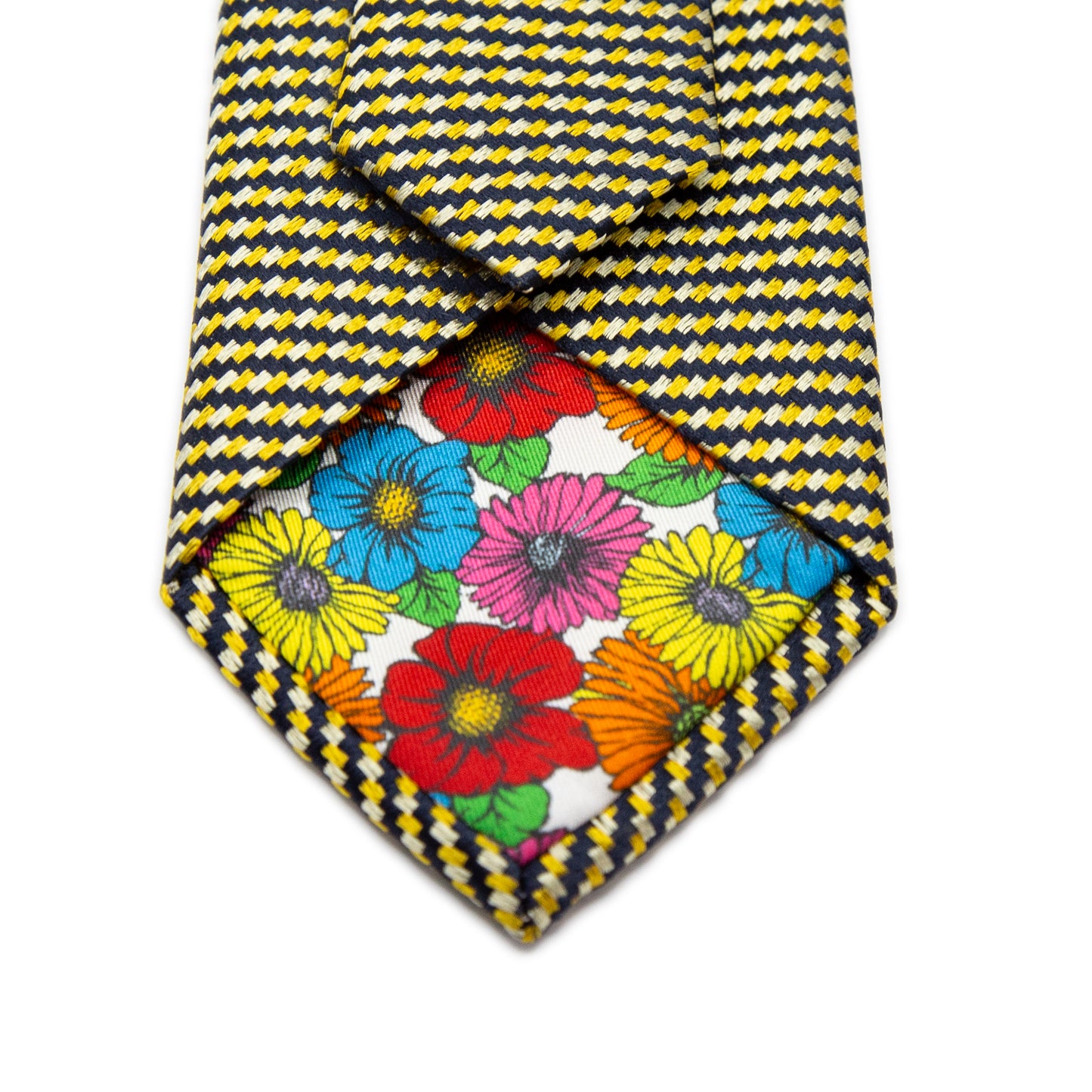 Gold Italian Textured Silk Neck Tie
