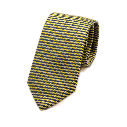 Gold Italian Textured Silk Neck Tie