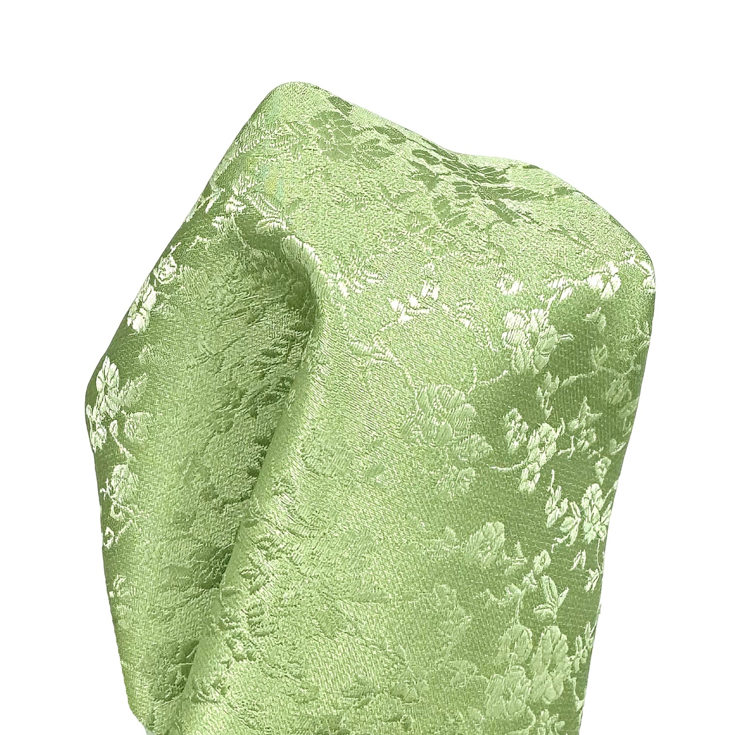 Sage Green Luxury Weave Floral Pocket Square