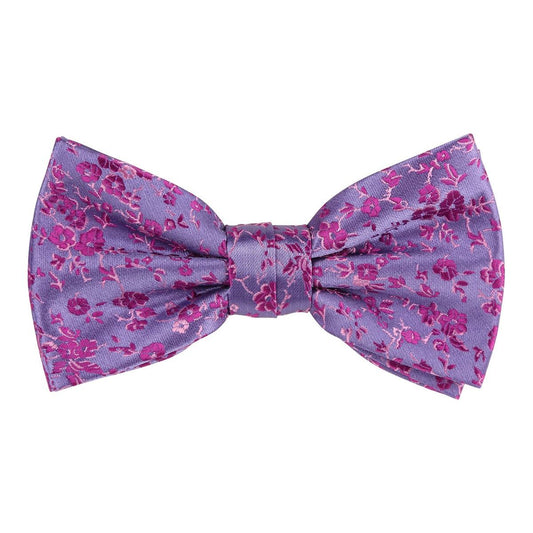 Purple/Magenta Luxury Floral Weave Bow Tie