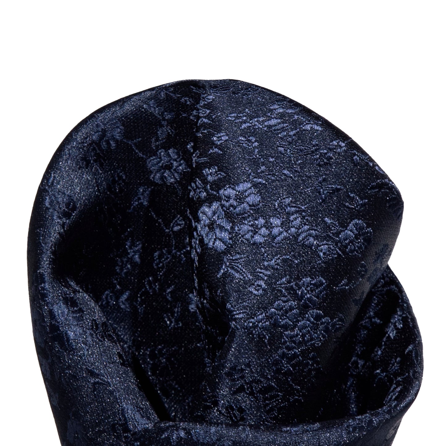 Navy Luxury Weave Floral Pocket Square
