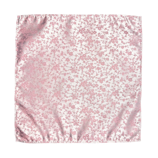 Soft Pink Luxury Weave Floral Pocket Square