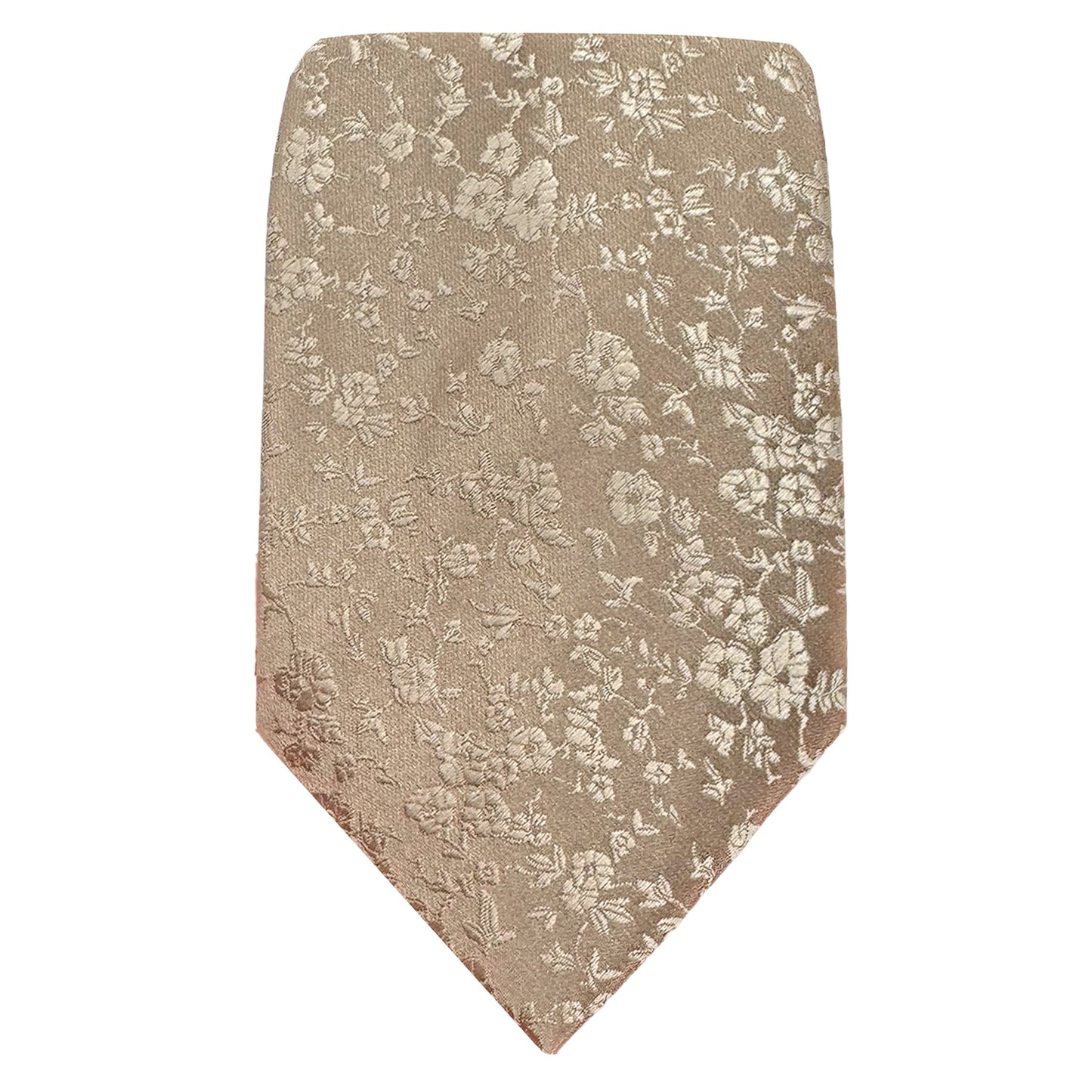 Taupe Floral Weave Neck Tie