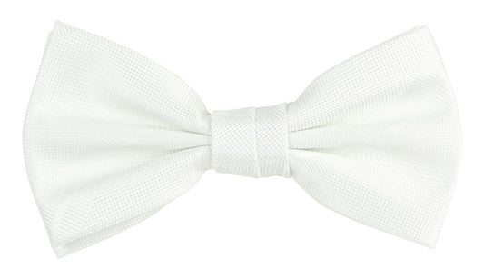 White Luxury Regimental Striped Weave Bow Tie