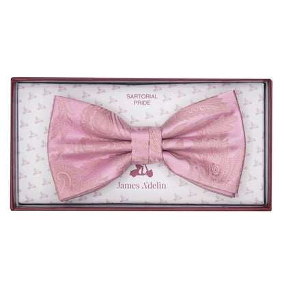 Pink/Soft PInk Paisley Weave Bow Tie
