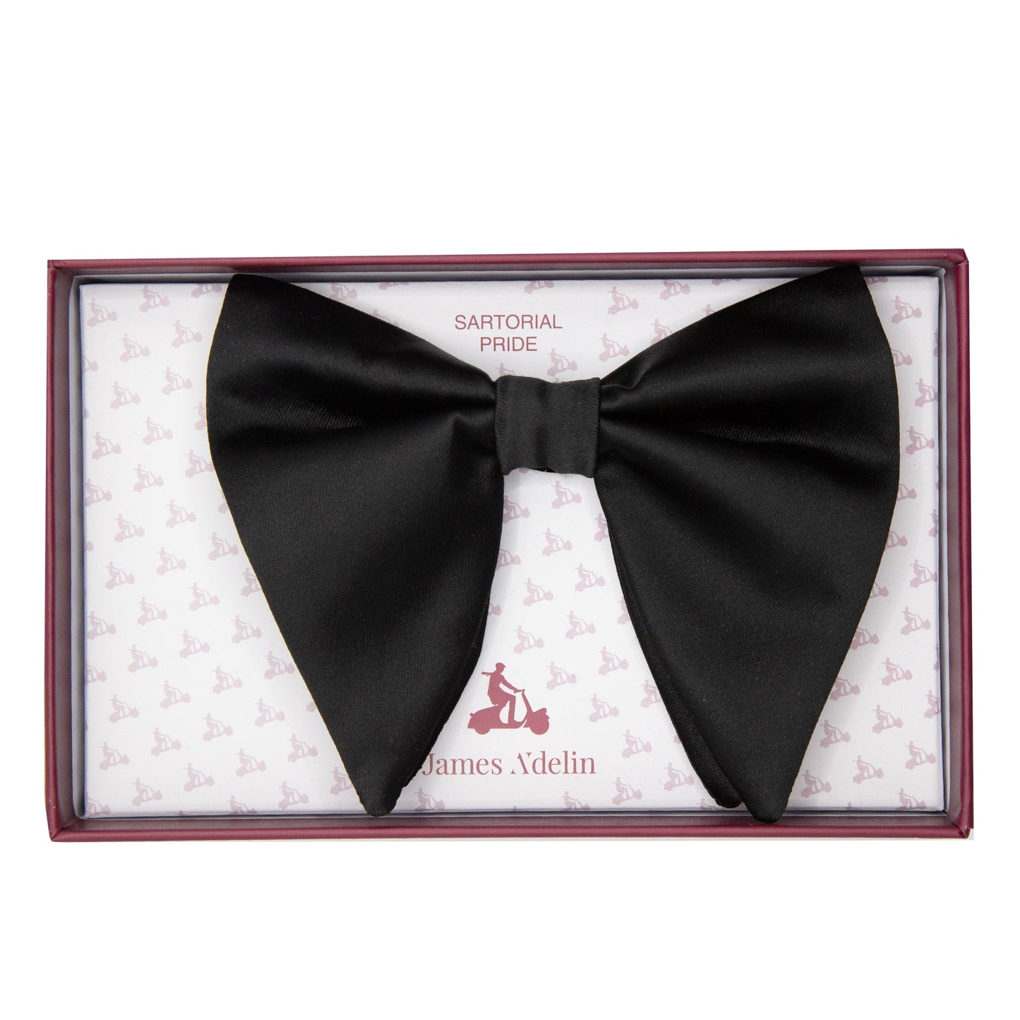 Black Butterfly (Tom Ford Style) Luxury Satin Weave Bow Tie