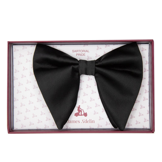 Black Butterfly (Tom Ford Style) Luxury Satin Weave Bow Tie