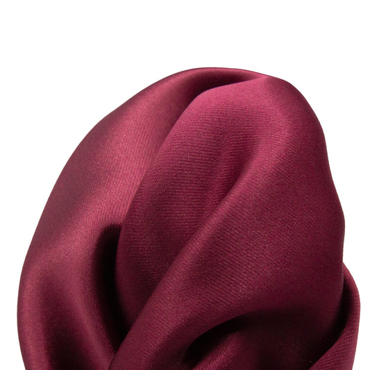 Burgundy Luxury Satin Weave Pocket Square