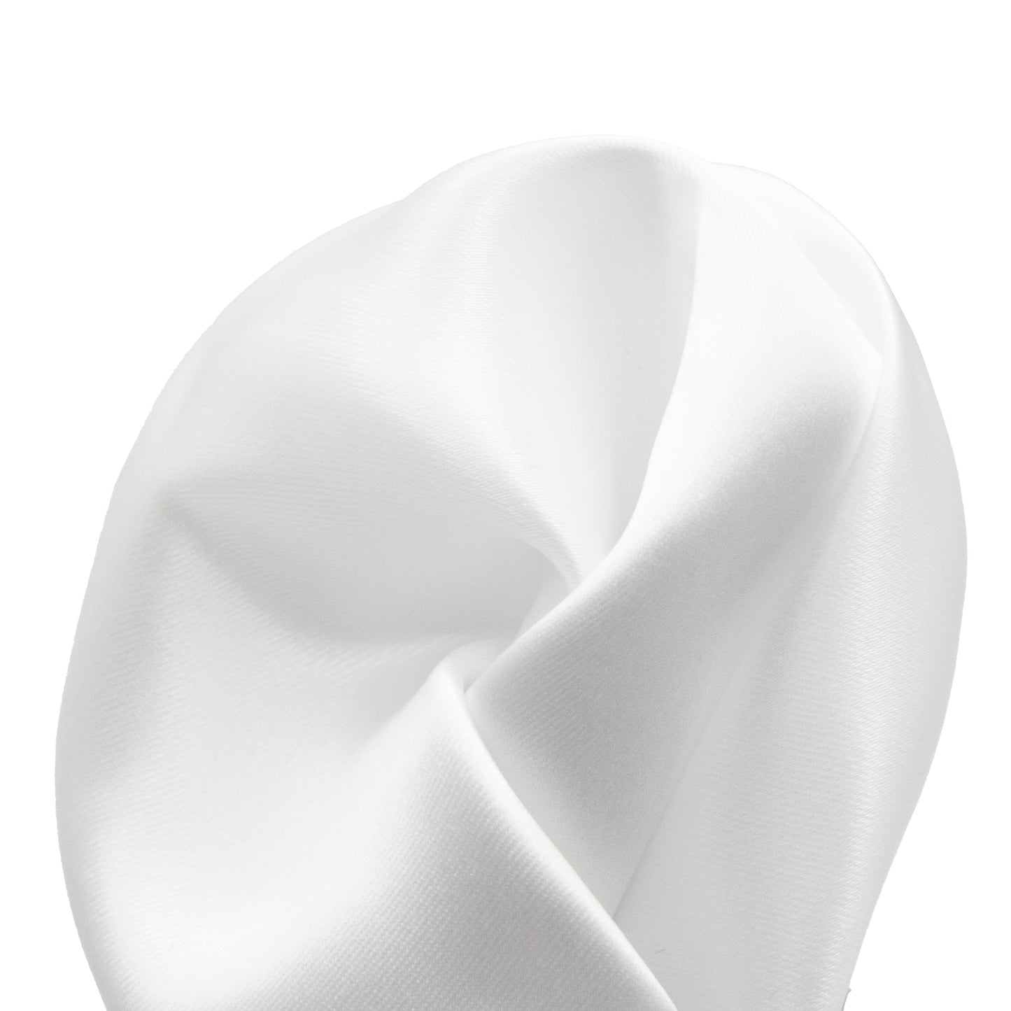 White Luxury Satin Weave Pocket Square