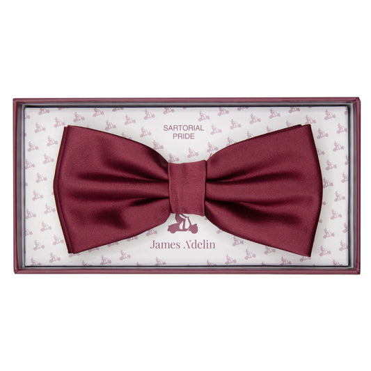 Burgundy Luxury Satin Weave Bow Tie