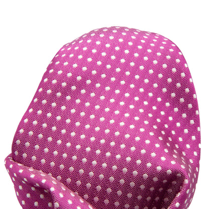 Magenta/White Luxury Mini Spotted Weave Pocket Square