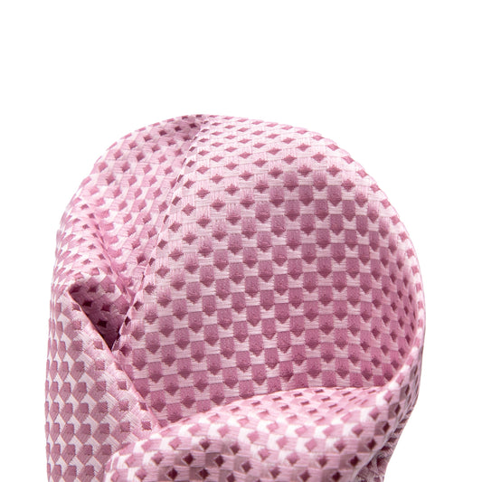 Pink/Magenta Luxury Gingham Textured Weave Pocket Square