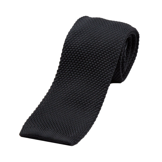 Charcoal Luxury Knitted Neck Tie