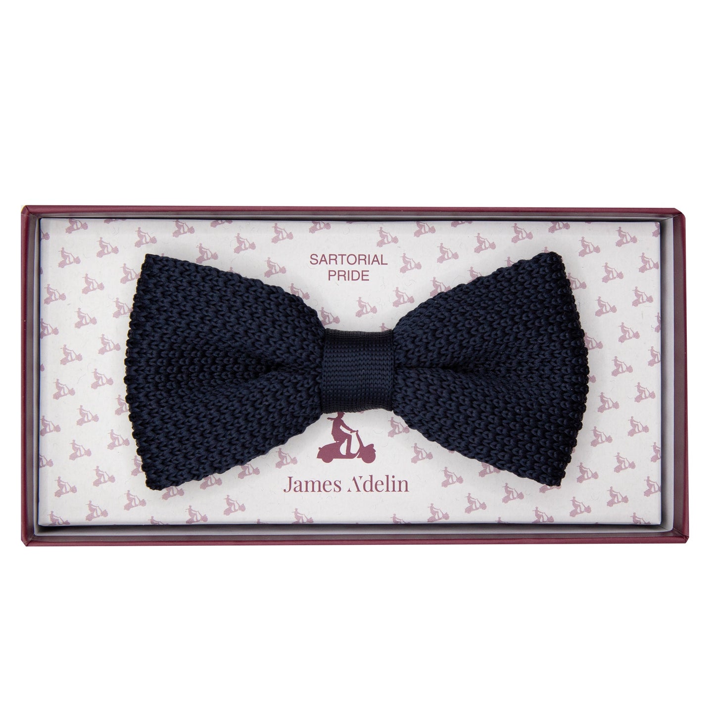 Navy Luxury Knitted Bow Tie