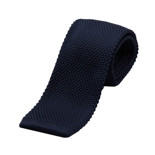 Navy Luxury Knitted Neck Tie