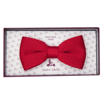 Red Luxury Knitted Bow Tie
